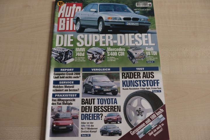 Deckblatt Auto Bild (18/1999)